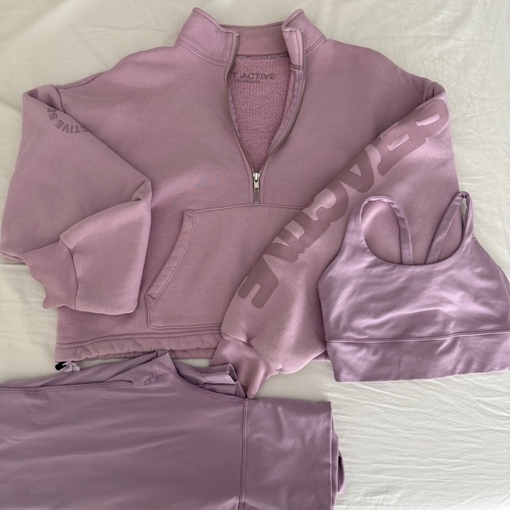 Purple set active 3 piece